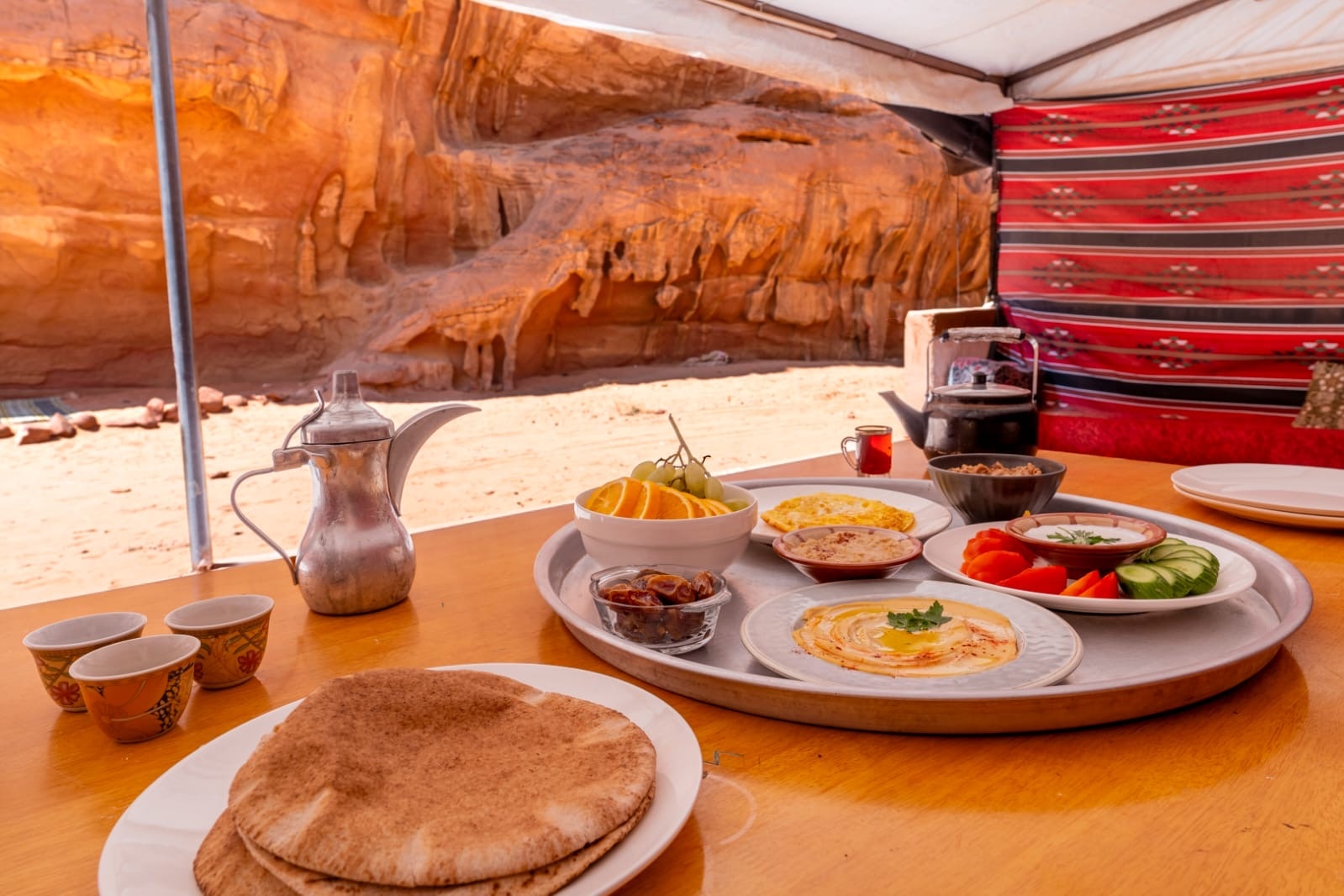 Bedouin tea by the fire